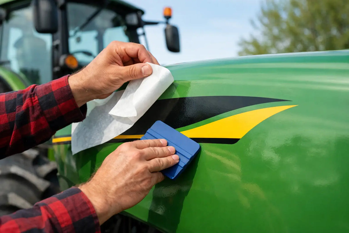 Comment appliquer des autocollants de tracteur pour une finition propre