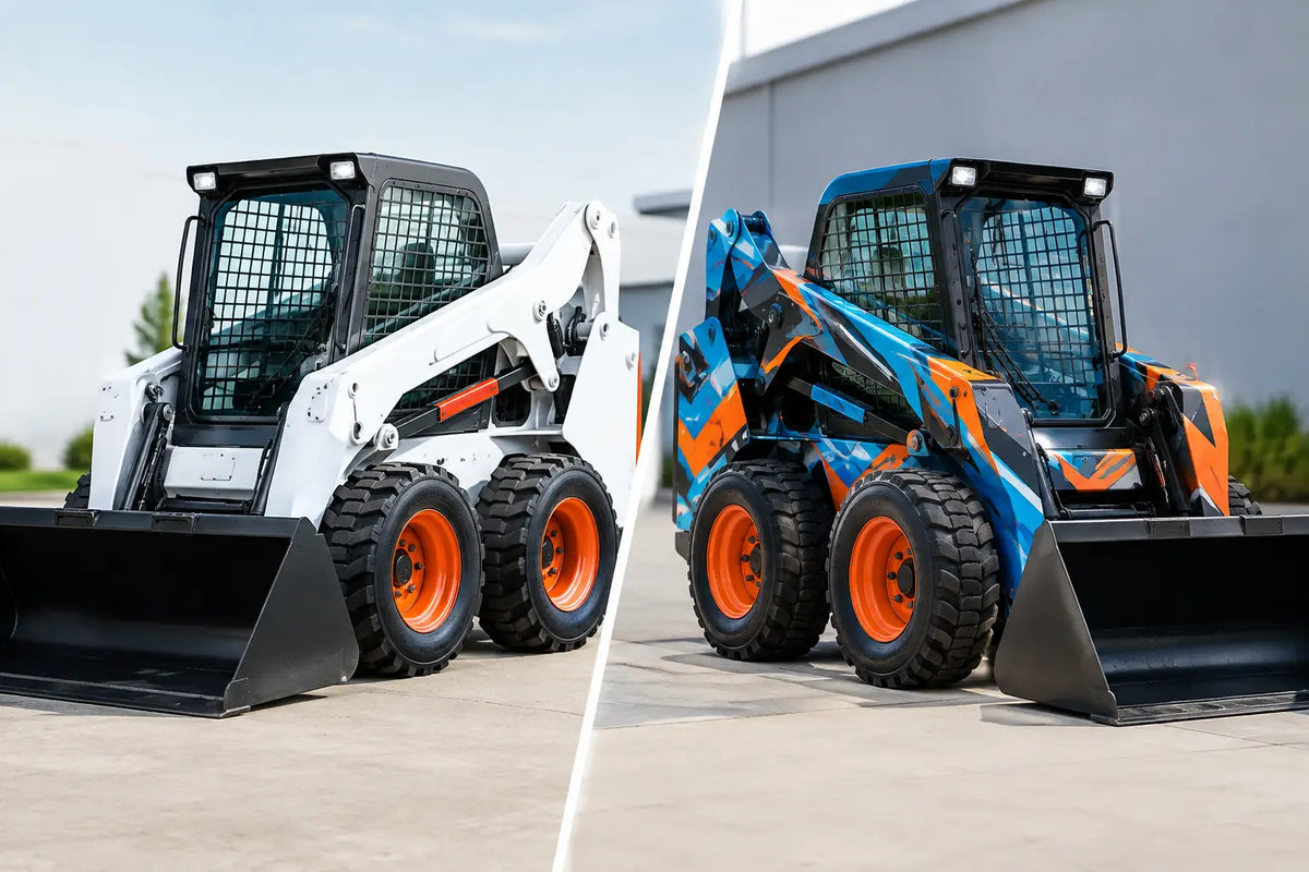 Vinyl Decals Versus Equipment Wraps for Your Machine