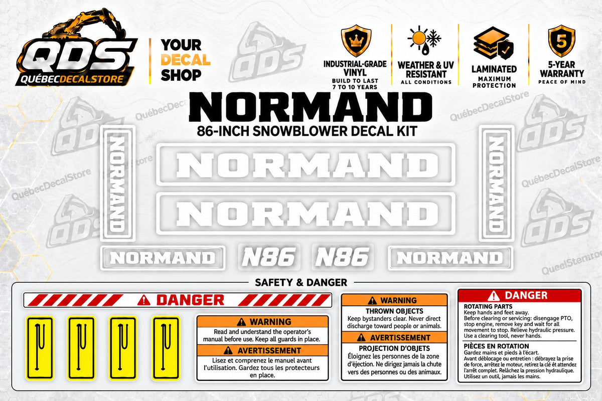 Snowblowers & Winter Equipment Decals