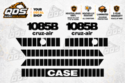 Case 1085B Cruz Air Excavator Decal Kit – pictured decorative markings by QuébecDecalStore