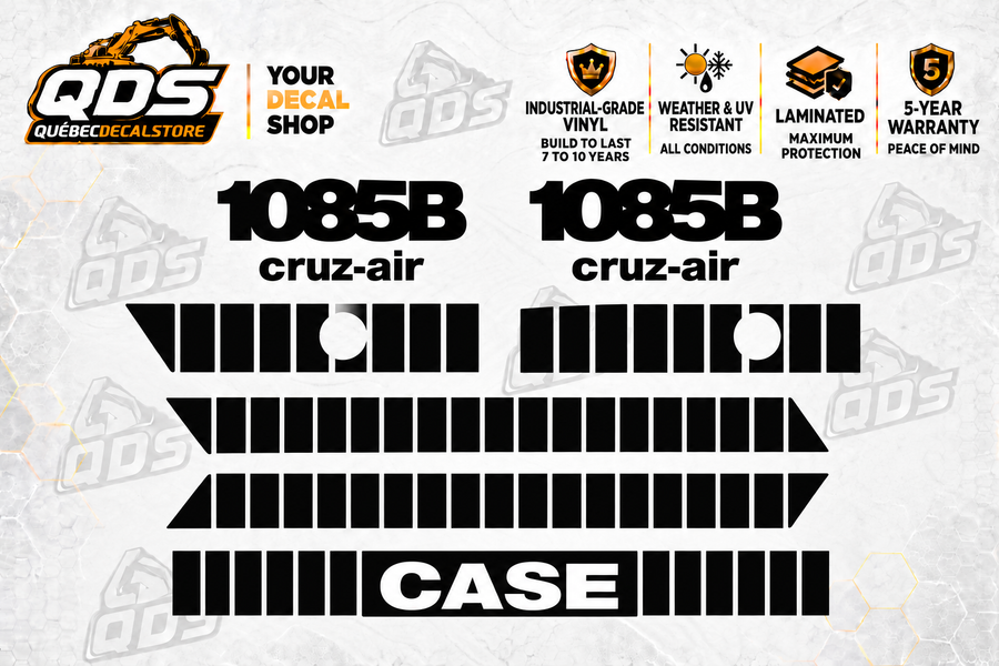 Case 1085B Cruz Air Excavator Decal Kit