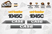 Case 1845C Skid Steer Decal Kit – pictured decorative markings by QuébecDecalStore