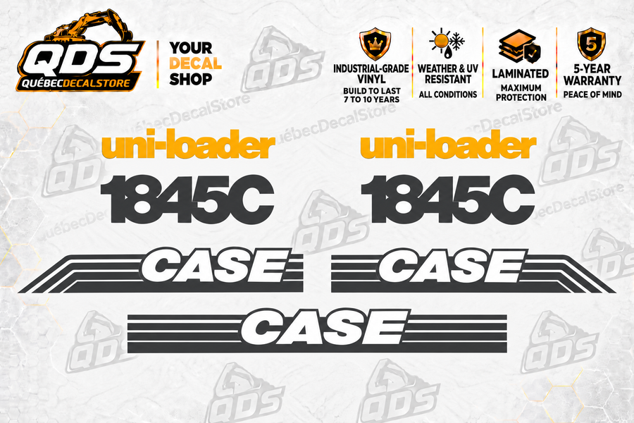 Case 1845C Skid Steer Decal Kit