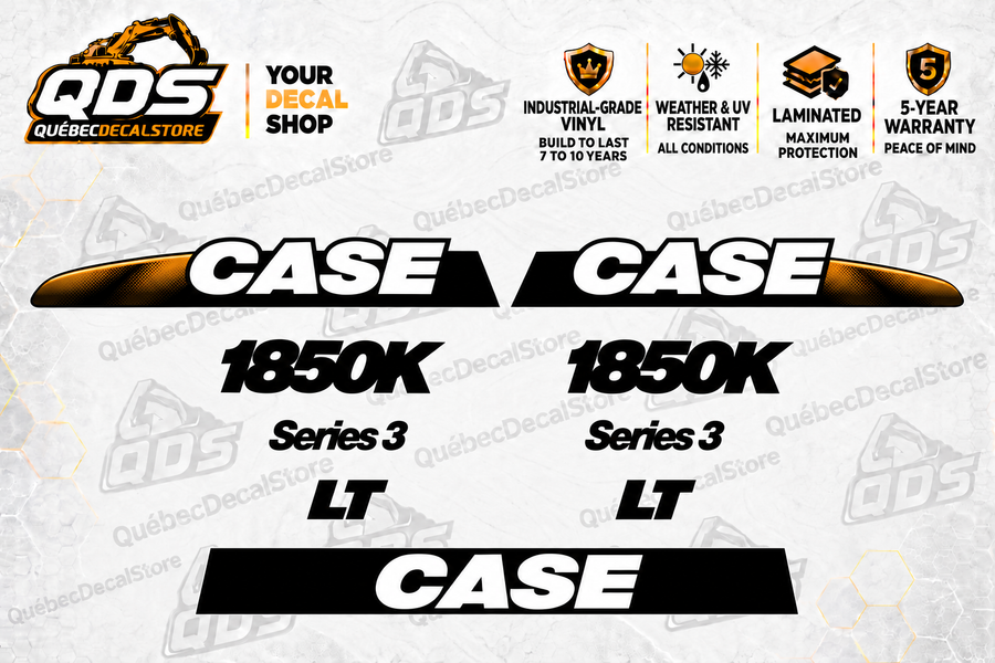 Case 1850K Series 3 Dozer Decal Kit - LT