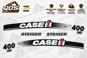 Case IH Steiger 400 HD Tractor Decal Kit – pictured decorative markings by QuébecDecalStore