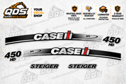 Case IH Steiger 450 HD Tractor Decal Kit – pictured decorative markings by QuébecDecalStore