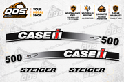 Case IH Steiger 500 Tractor Decal Kit – pictured decorative markings by QuébecDecalStore