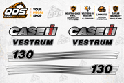 Case IH Vestrum 130 Tractor Decal Kit – pictured decorative markings by QuébecDecalStore