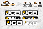 JCB 100C-1 replacement decal set — QuébecDecalStore
