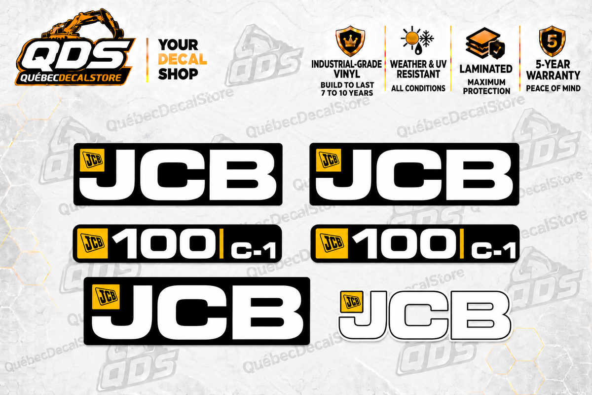 JCB 100C-1 replacement decal set — QuébecDecalStore