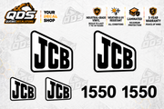 JCB 1550 replacement decal set — QuébecDecalStore