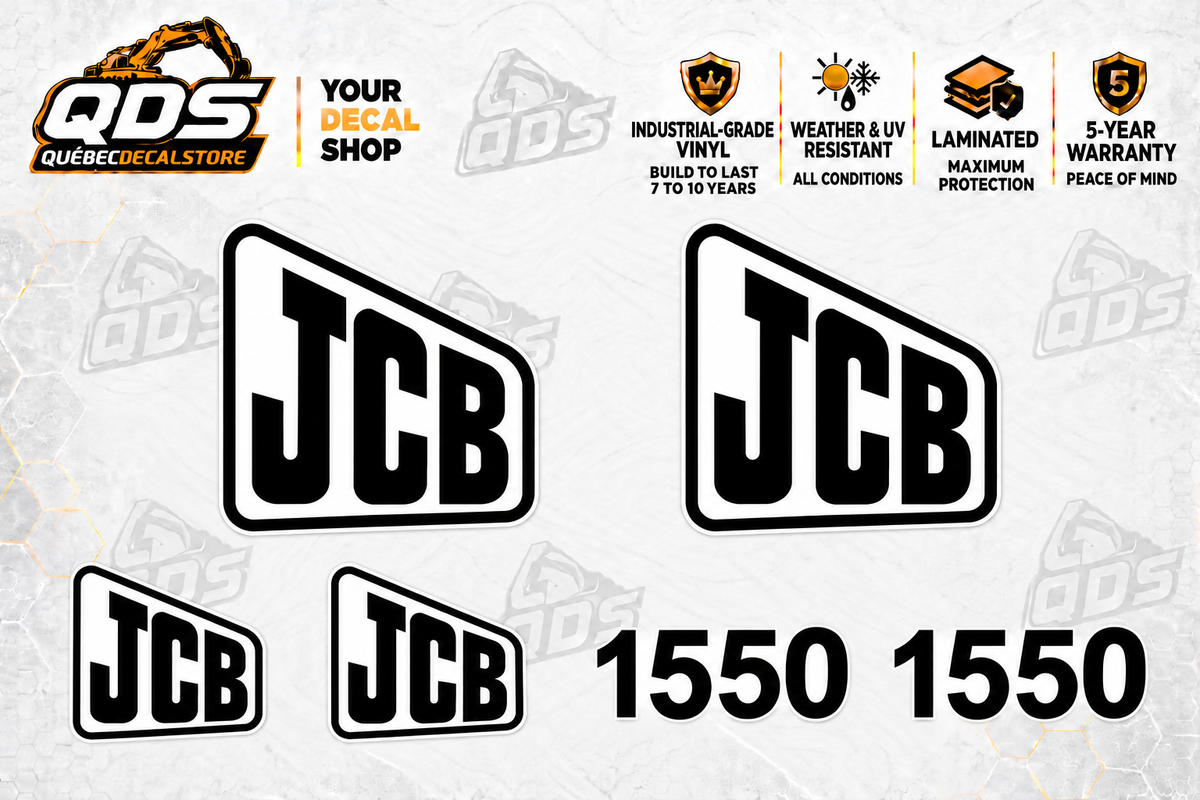 JCB 1550 replacement decal set — QuébecDecalStore