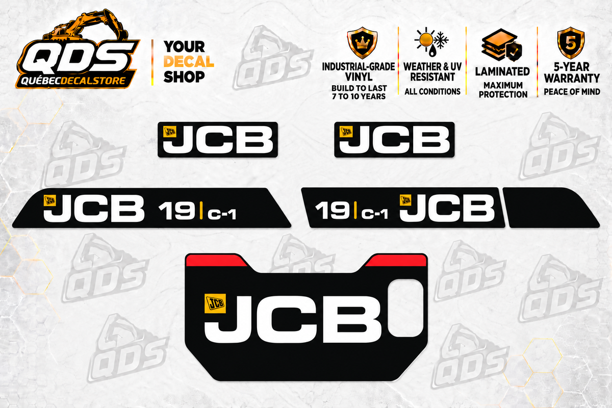 JCB 19C-1 Mini Excavator Decal Kit