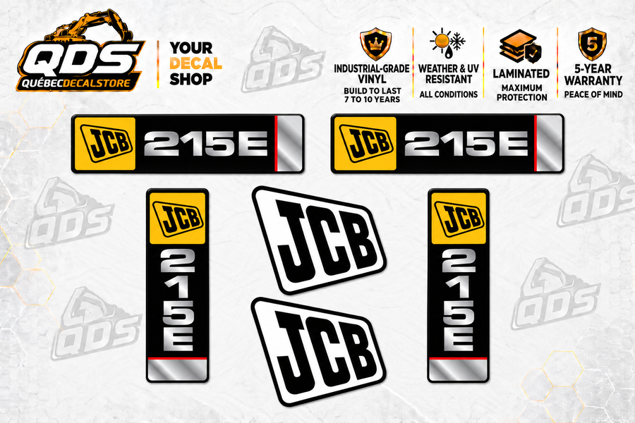 JCB 215E Backhoe Decal Kit