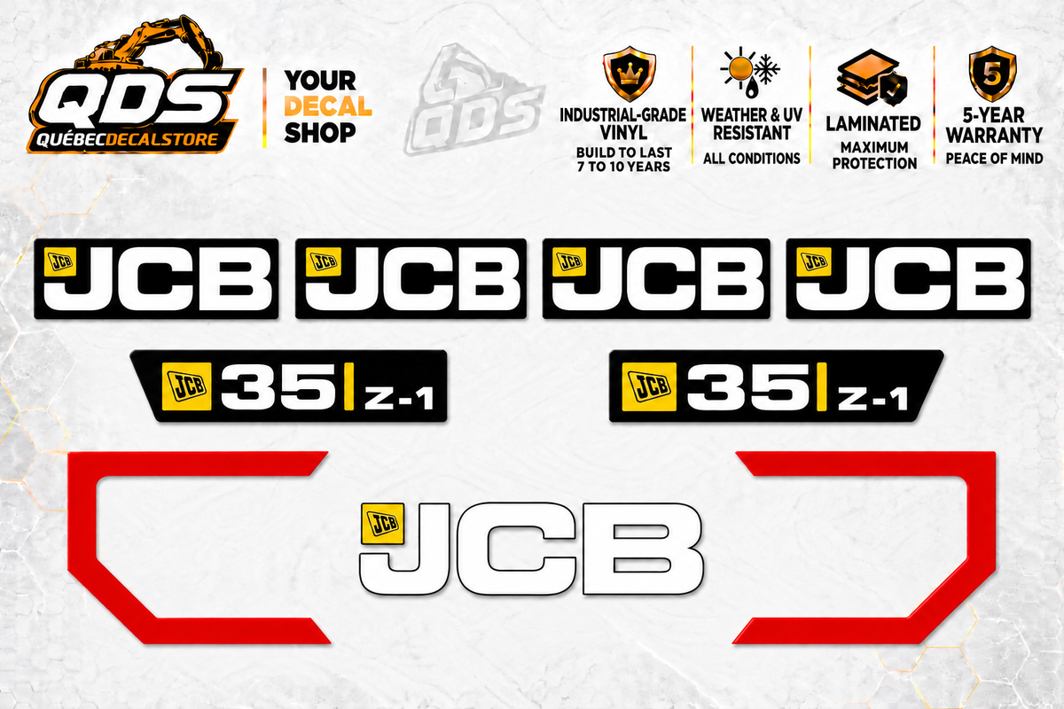 JCB 35Z-1 Mini Excavator Decal Kit