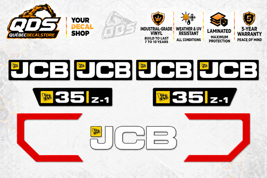 JCB 35Z-1 Mini Excavator Decal Kit