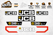 JCB 36C-1 Mini Excavator Decal Kit