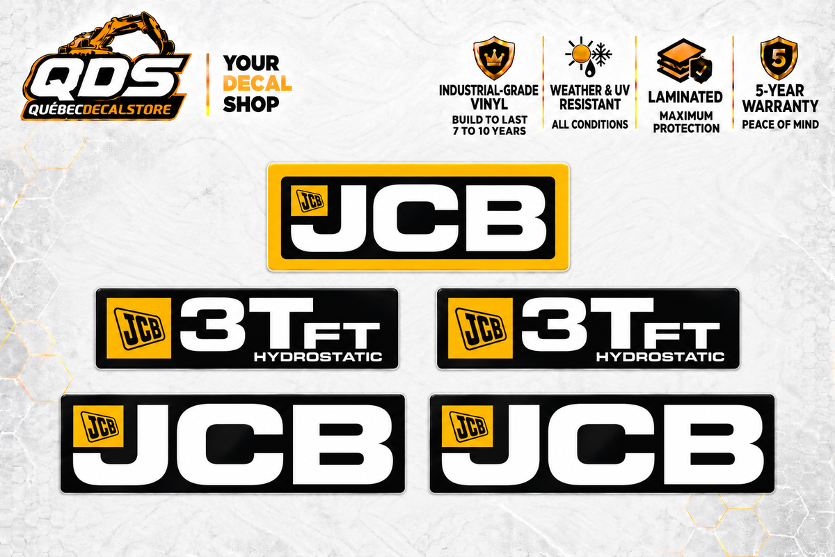 JCB 3T-FT replacement decal set — QuébecDecalStore