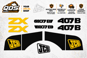 JCB 407B replacement decal set — QuébecDecalStore
