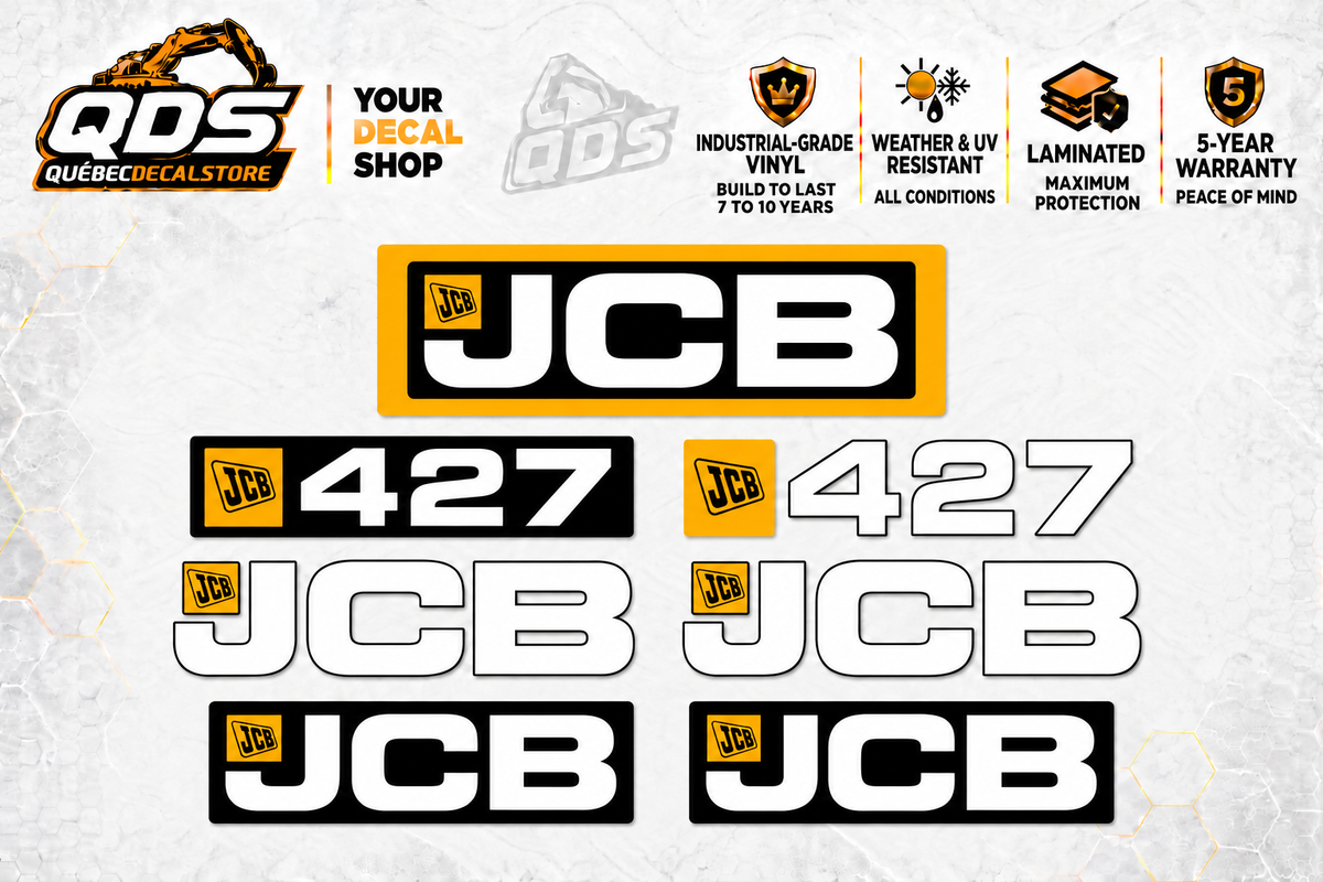 JCB 427 replacement decal set — QuébecDecalStore