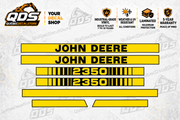 John Deere 2350 Tractor Hood Decal Kit | Aftermarket