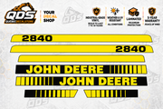 John Deere 2840 Tractor Hood Decal Kit | Aftermarket