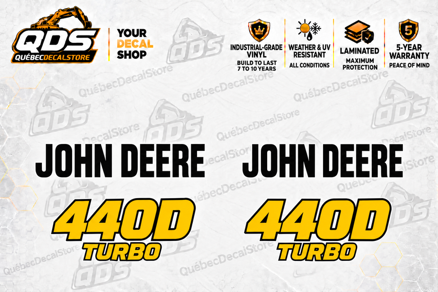 John Deere 440D Turbo Skidder Identification Decal Kit