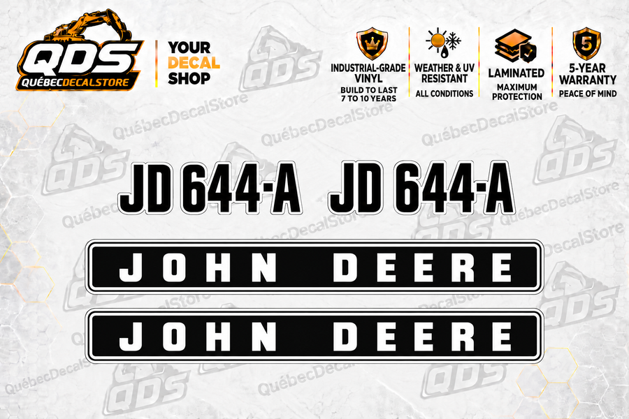 John Deere 644A Wheel Loader Identification Decal Kit