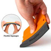 FOSHIO Double-Layer Felt-Edge Squeegees – 4 Pack