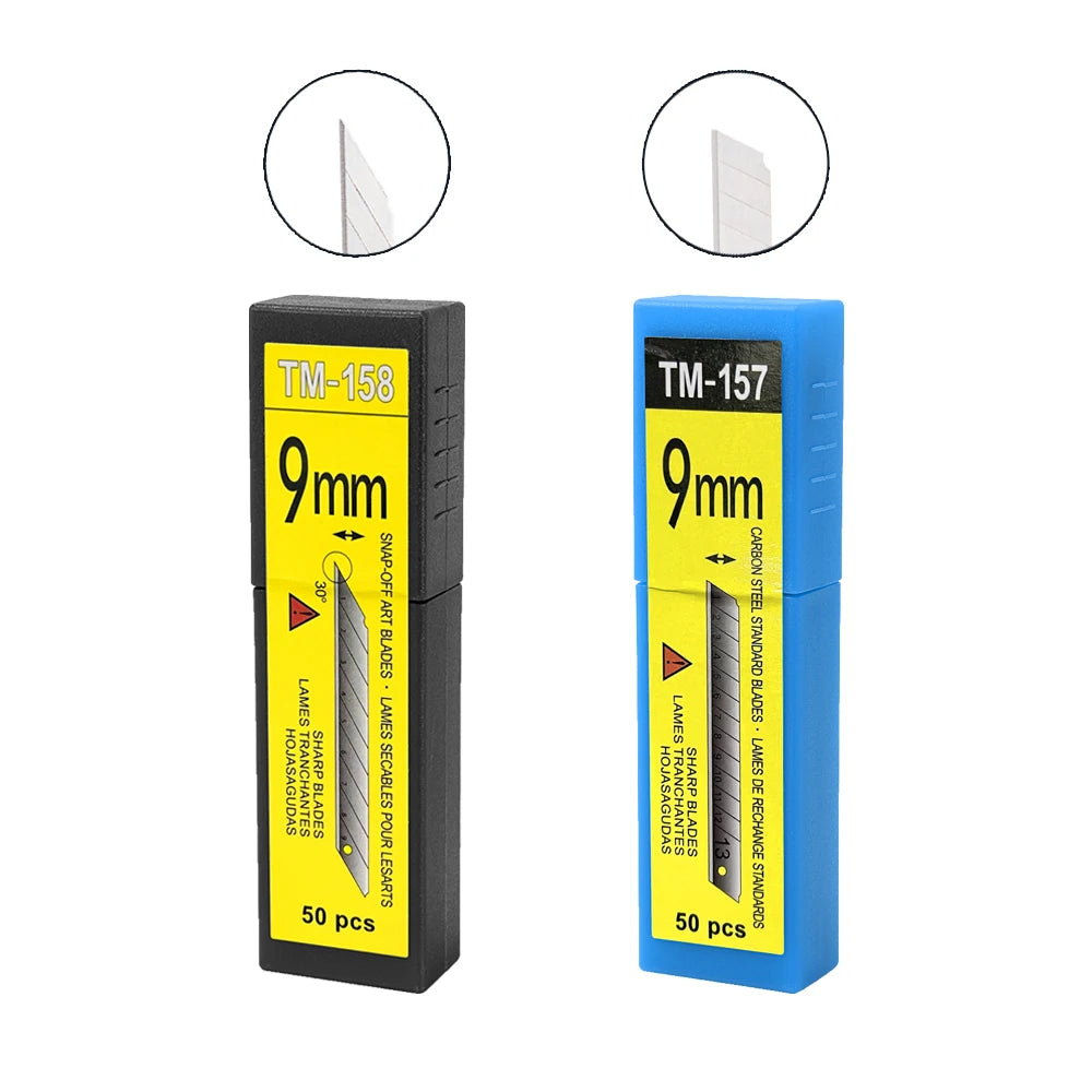 FOSHIO 9 mm Snap-Off Blades – 30° / 60° – 50 / 100 Pack