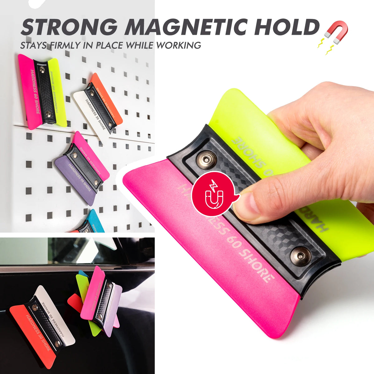 FOSHIO Magnetic TPU Squeegee Kit – 4.3 × 3 in