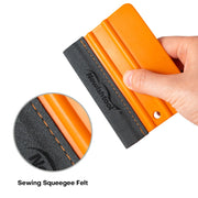 FOSHIO Double-Layer Felt-Edge Squeegees – 4 Pack