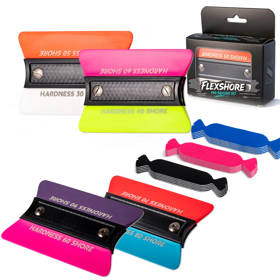 FOSHIO Dual-Side Magnetic Squeegee Kit – 4 Handles
