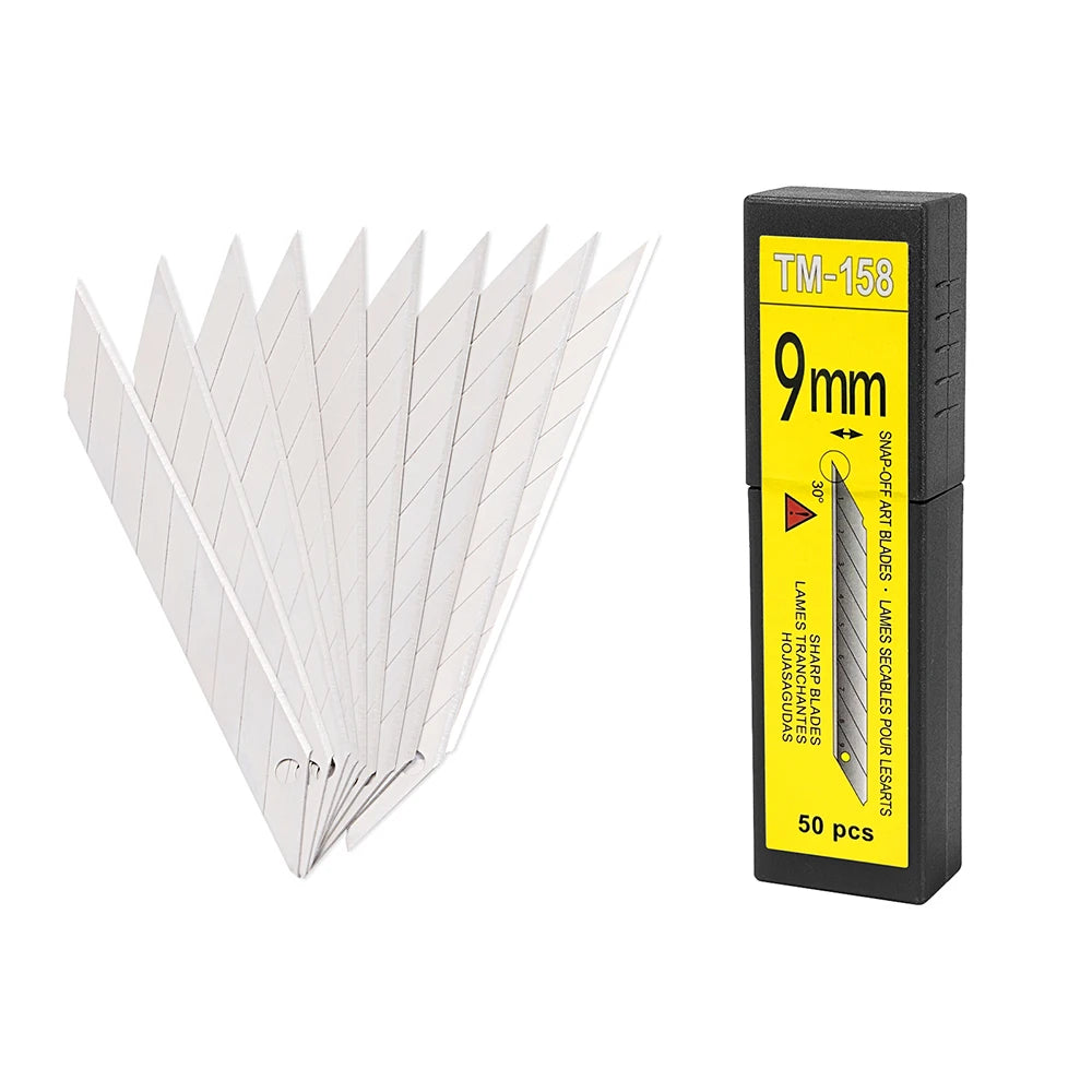 FOSHIO 9 mm Snap-Off Blades – 30° / 60° – 50 / 100 Pack