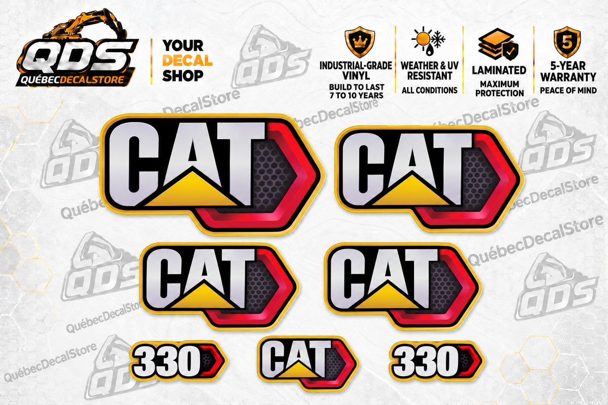 Kit de décalcomanies Caterpillar 330 pour excavatrice – Next Gen