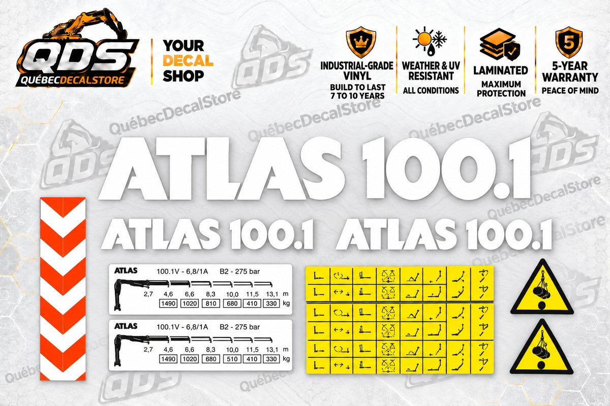 Atlas 100.1 Loader Crane Decal Kit
