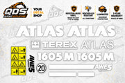 Atlas Terex 1605M Wheeled Excavator Decal Kit