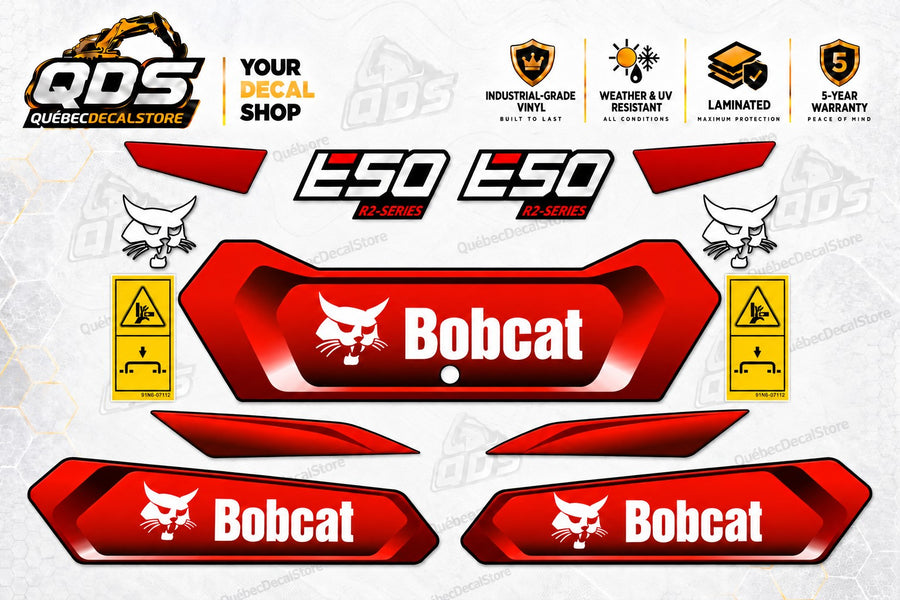 Stickerset voor Bobcat E50 R2-Series minigraafmachine
