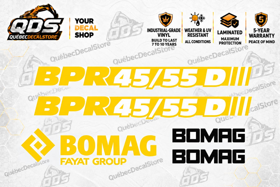 Bomag BPR 45/55 D Aufklebersatz für Rüttelplatte