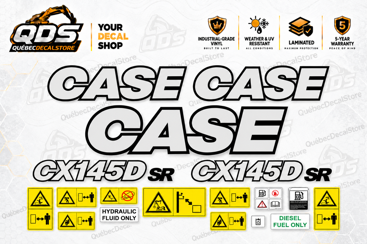 CASE CX145D SR Excavator Decal Kit