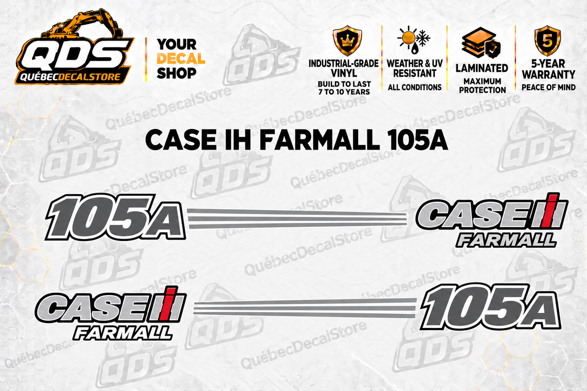 Case IH Farmall 105A Tractor Decal Kit | QDS
