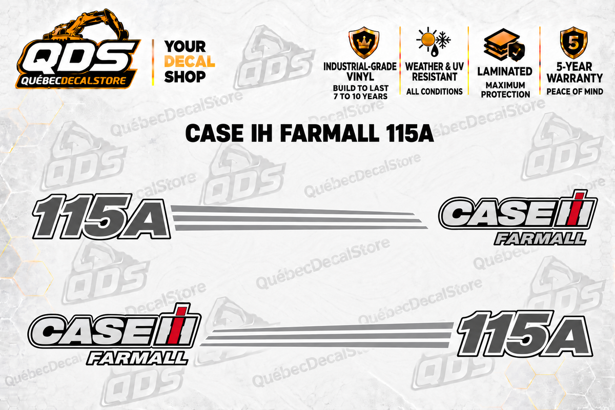 Case IH Farmall 115A Tractor Decal Kit | QDS