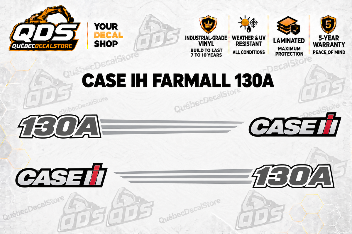 Case IH Farmall 130A Tractor Decal Kit | QDS