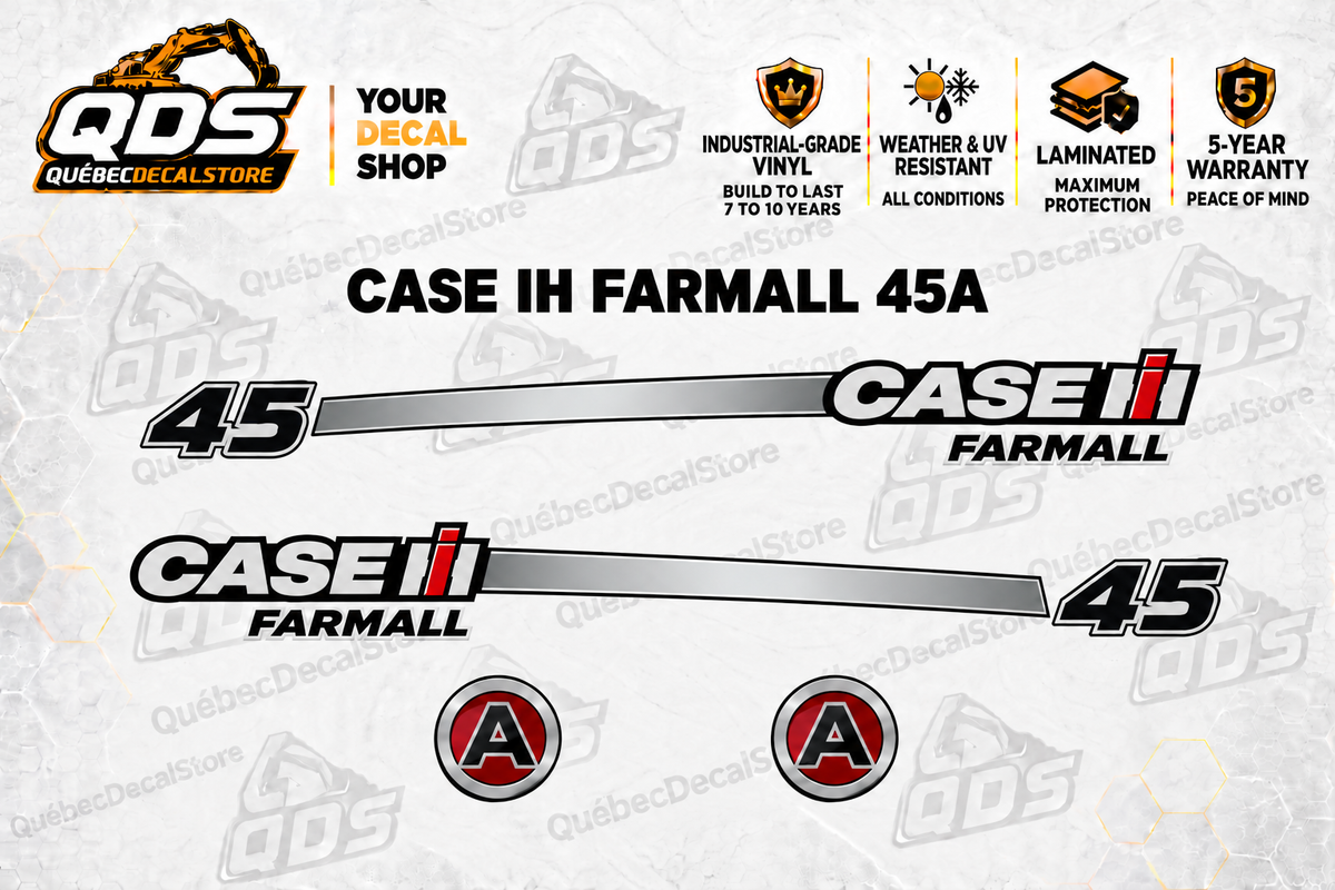 Case IH Farmall 45A Tractor Decal Kit | QDS