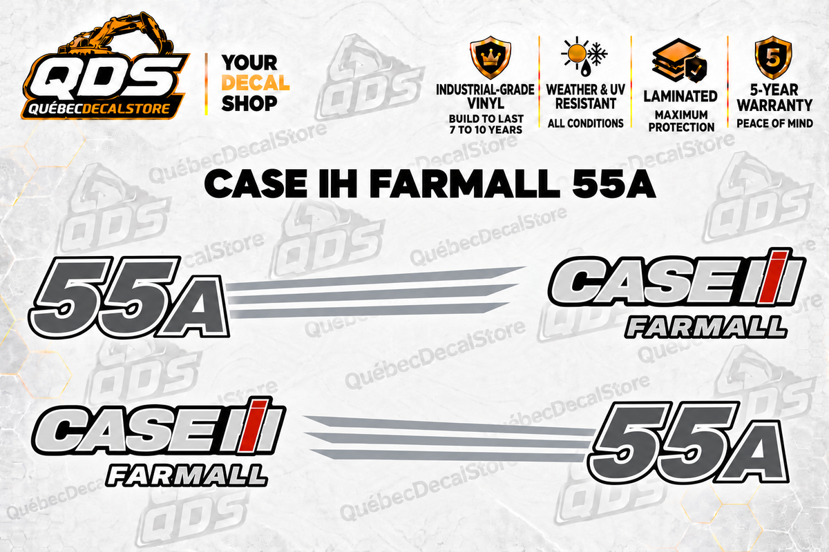 Case IH Farmall 55A Tractor Decal Kit | QDS