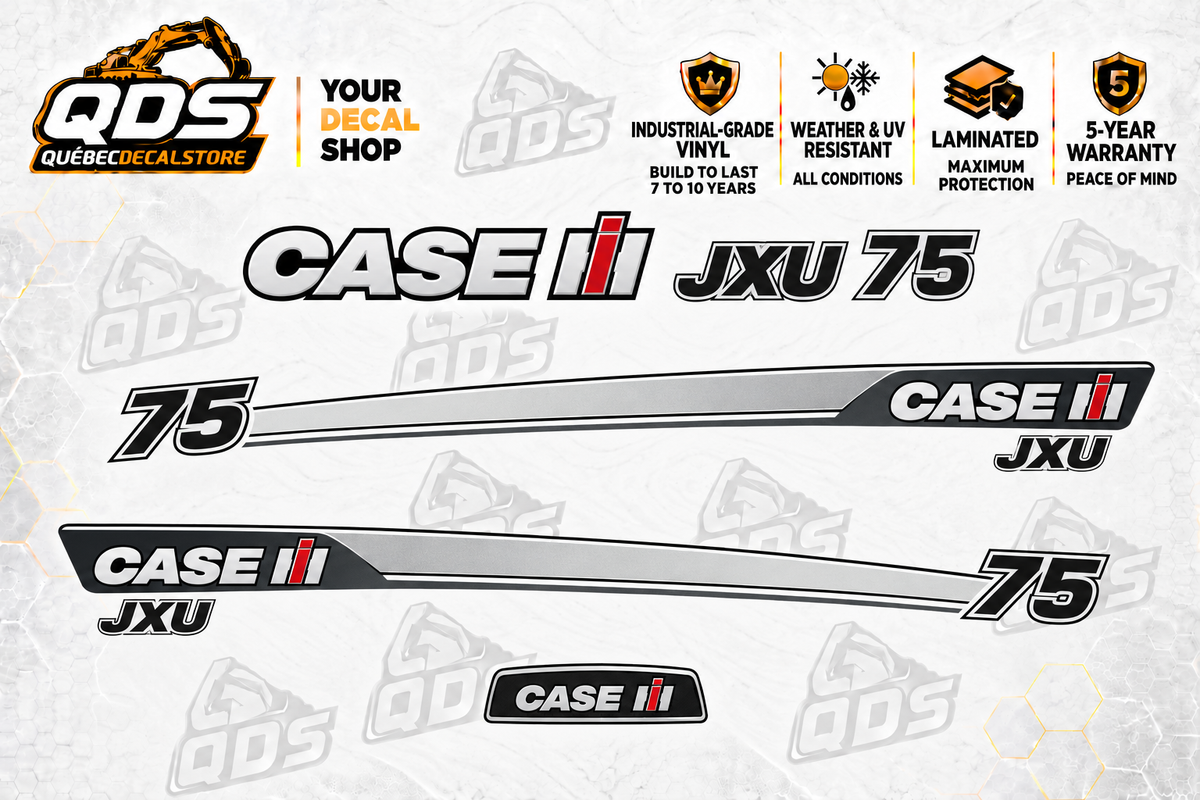 Case IH JXU 75 aftermarket decal kit concept preview; fitment and dimensions require confirmation before production