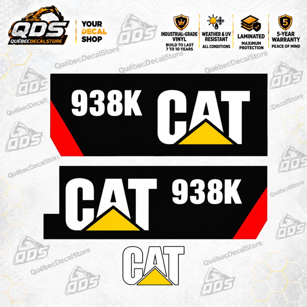 Kit adesivi CAT 938K – Pannelli e logo
