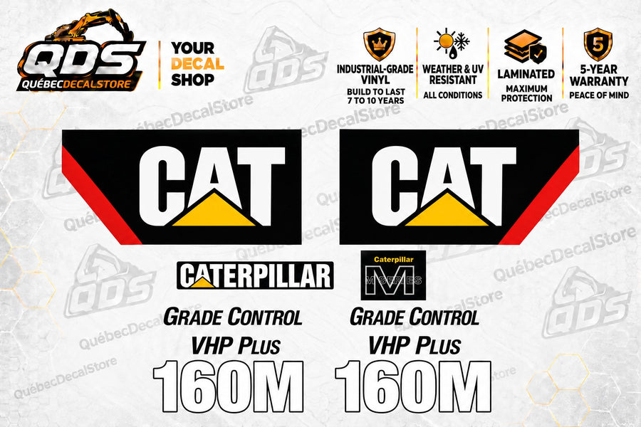 Caterpillar 160M Motor Grader Decal Kit – Grade Control