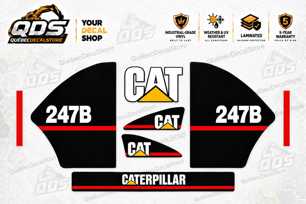 Caterpillar CAT 247B Skid Steer Decal Kit