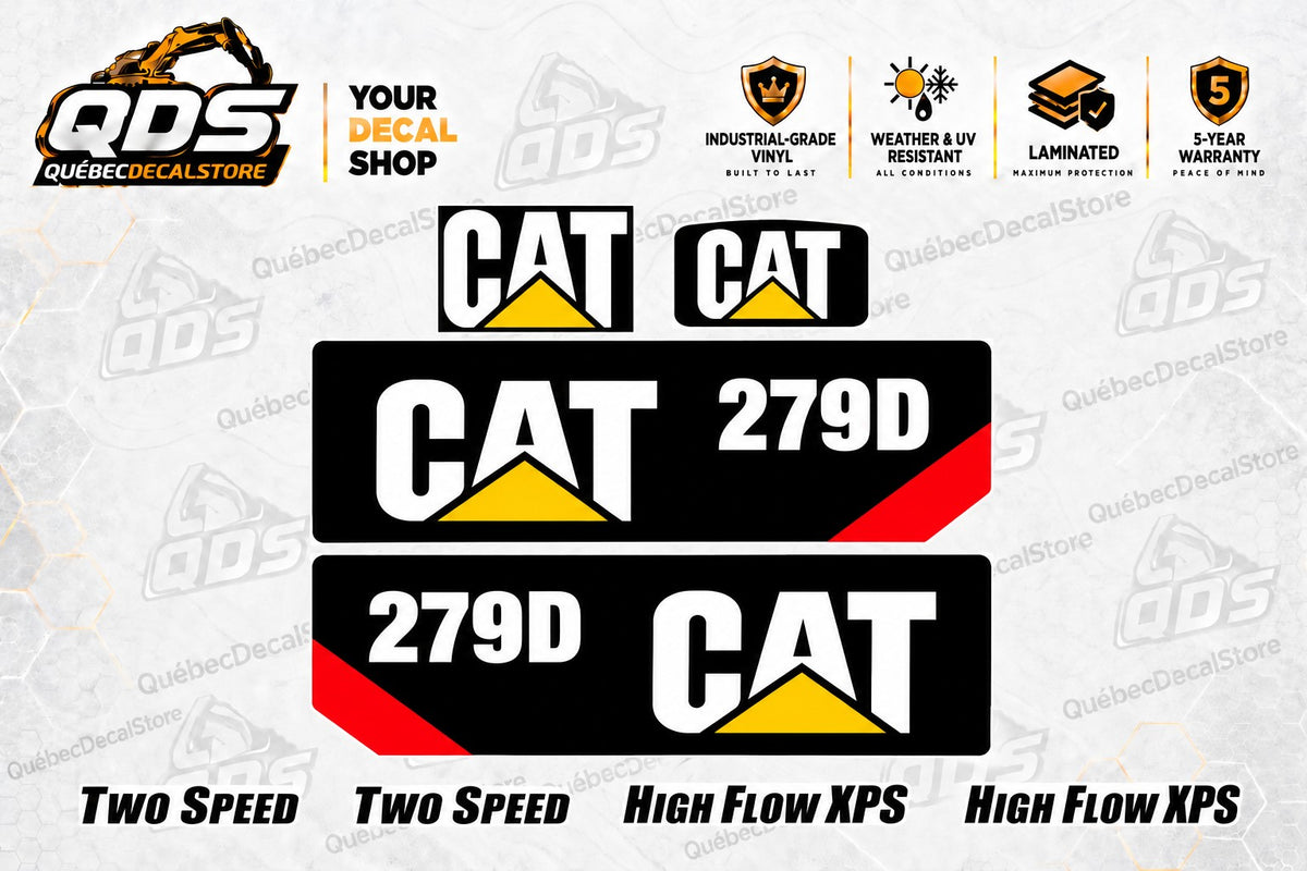 Caterpillar CAT 279D Aufkleber-Set – Logos und Beschriftungen